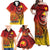 Papua New Guinea 50 Years Family Matching Off Shoulder Maxi Dress and Hawaiian Shirt Motuan Motifs