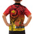 Papua New Guinea 50 Years Family Matching Off Shoulder Short Dress and Hawaiian Shirt Motuan Motifs