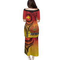 Papua New Guinea 50 Years Family Matching Puletasi and Hawaiian Shirt Motuan Motifs