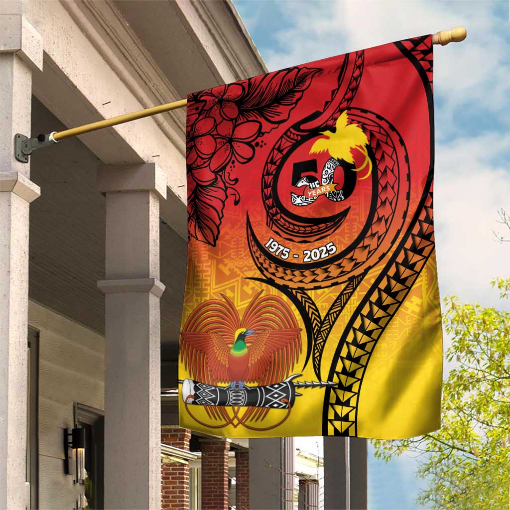 Papua New Guinea 50 Years Garden Flag Motuan Motifs LT7 House Flag Colorful - Polynesian Pride