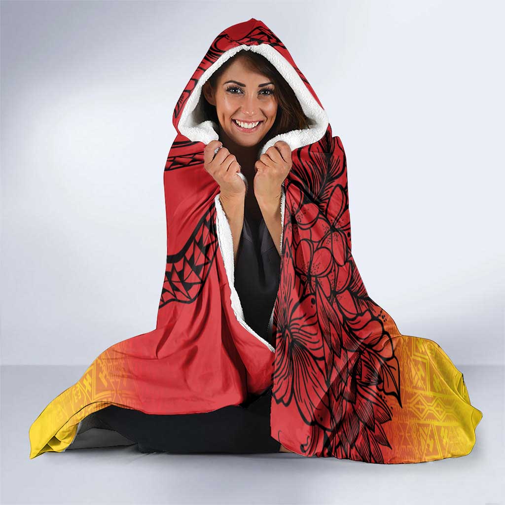 Papua New Guinea 50 Years Hooded Blanket Motuan Motifs LT7 - Polynesian Pride