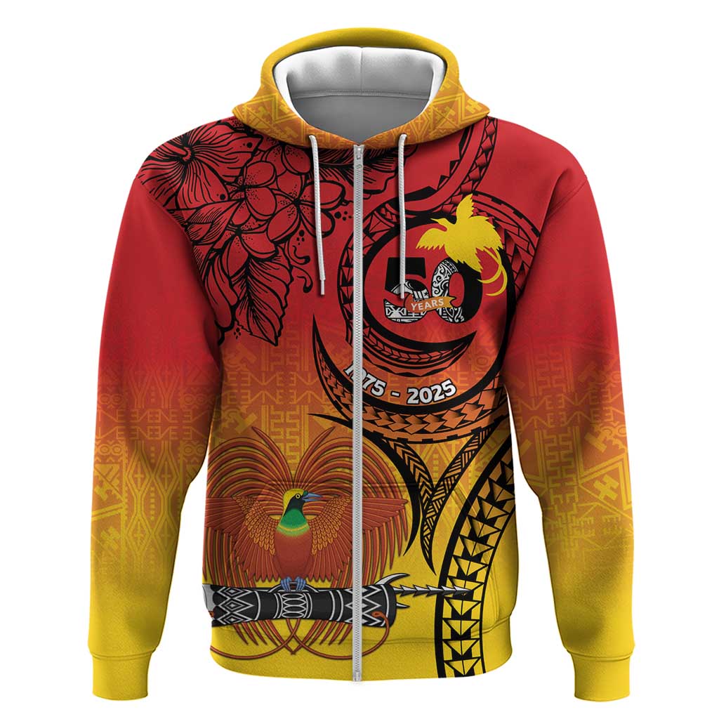 Papua New Guinea 50 Years Hoodie Motuan Motifs