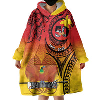 Papua New Guinea 50 Years Wearable Blanket Hoodie Motuan Motifs LT7 - Polynesian Pride