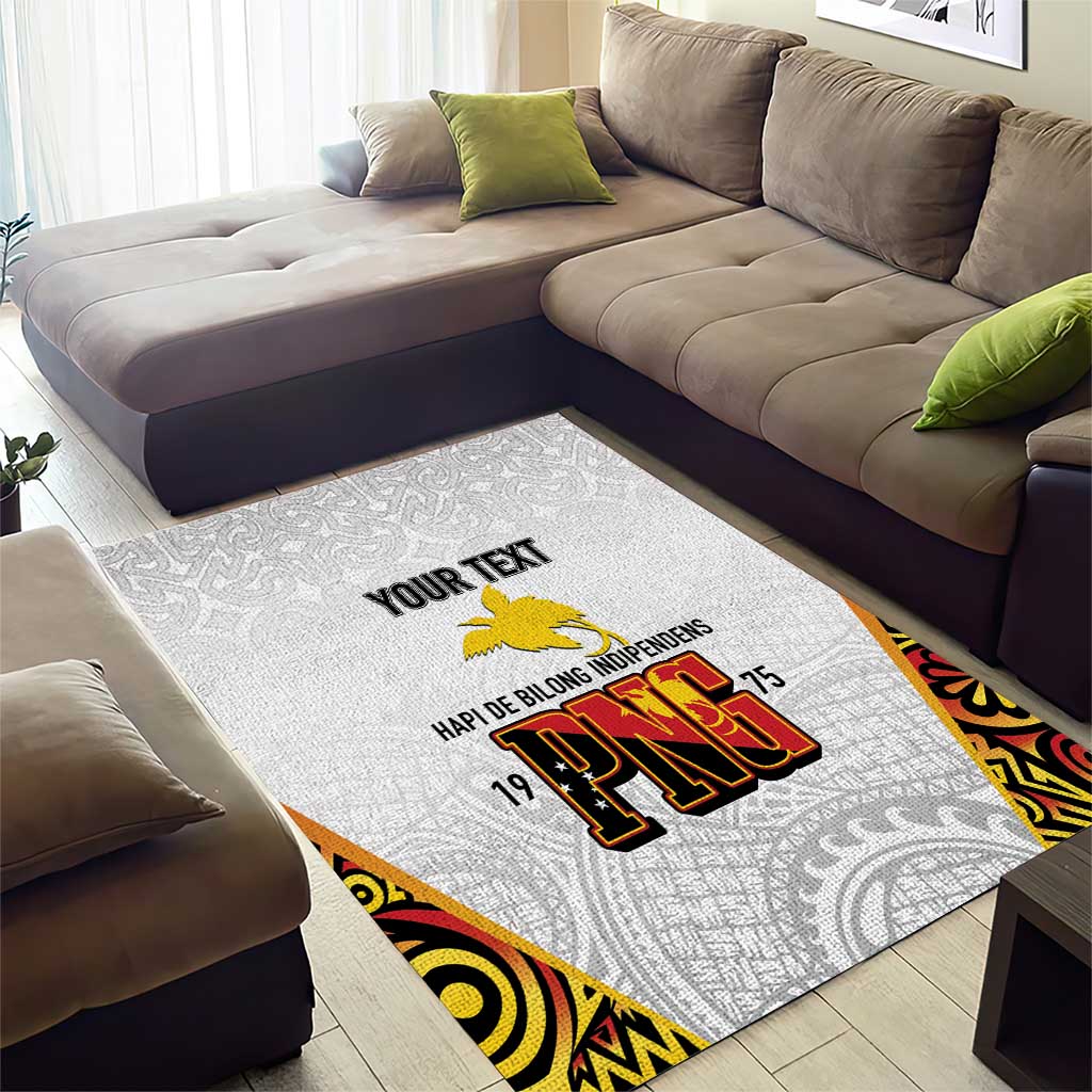 Personalized Papua New Guinea Area Rug Hapi De bilong Indipendens PNG