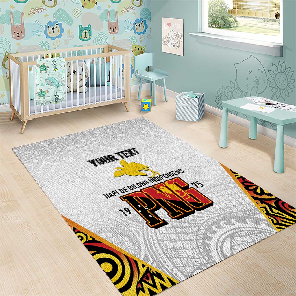 Personalized Papua New Guinea Area Rug Hapi De bilong Indipendens PNG