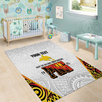 Personalized Papua New Guinea Area Rug Hapi De bilong Indipendens PNG