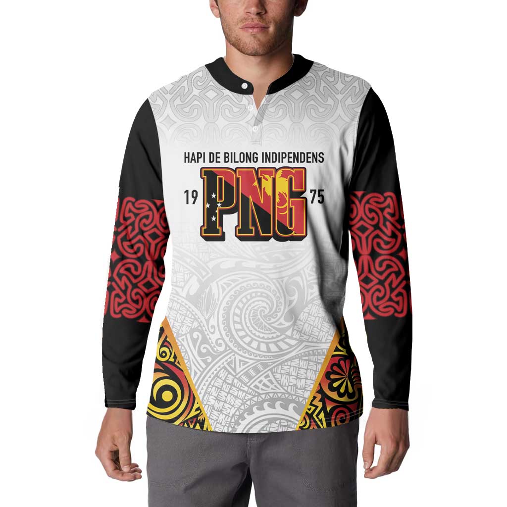 Personalized Papua New Guinea Button Sweatshirt Hapi De bilong Indipendens PNG LT7 - Polynesian Pride
