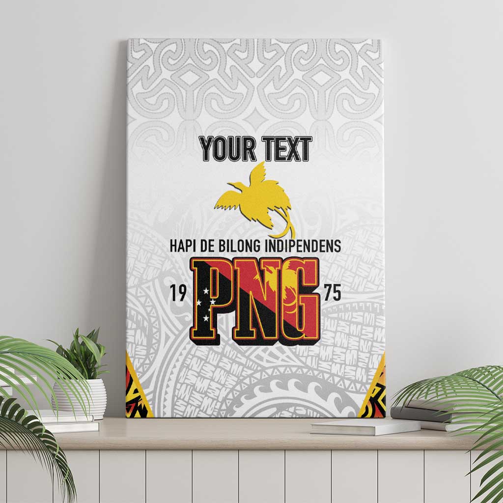 Personalized Papua New Guinea Canvas Wall Art Hapi De bilong Indipendens PNG LT7 - Polynesian Pride