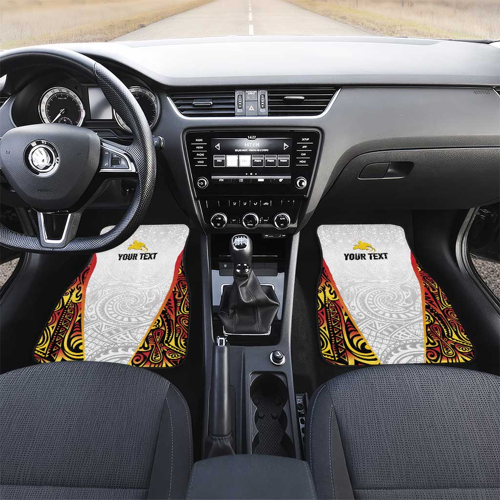 Personalized Papua New Guinea Car Mats Hapi De bilong Indipendens PNG LT7 Set 2pcs - Front White - Polynesian Pride