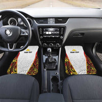 Personalized Papua New Guinea Car Mats Hapi De bilong Indipendens PNG LT7 Set 2pcs - Front White - Polynesian Pride