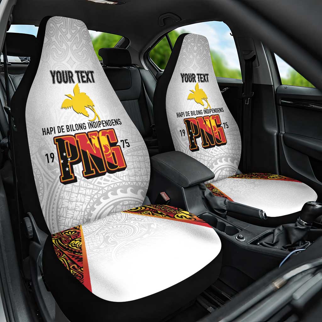 Personalized Papua New Guinea Car Seat Cover Hapi De bilong Indipendens PNG