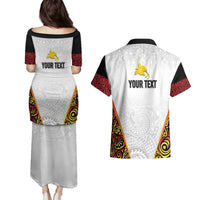 Personalized Papua New Guinea Couples Matching Puletasi and Hawaiian Shirt Hapi De bilong Indipendens PNG LT7 - Polynesian Pride