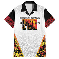 Personalized Papua New Guinea Hawaiian Shirt Hapi De bilong Indipendens PNG LT7 White - Polynesian Pride
