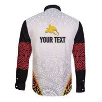 Personalized Papua New Guinea Long Sleeve Button Shirt Hapi De bilong Indipendens PNG LT7 - Polynesian Pride