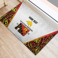 Personalized Papua New Guinea Rubber Doormat Hapi De bilong Indipendens PNG LT7 - Polynesian Pride