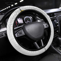 Papua New Guinea Steering Wheel Cover Hapi De bilong Indipendens PNG LT7 Universal Fit White - Polynesian Pride