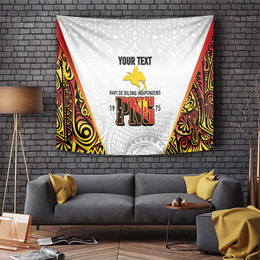 Personalized Papua New Guinea Tapestry Hapi De bilong Indipendens PNG