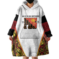 Personalized Papua New Guinea Wearable Blanket Hoodie Hapi De bilong Indipendens PNG LT7 - Polynesian Pride