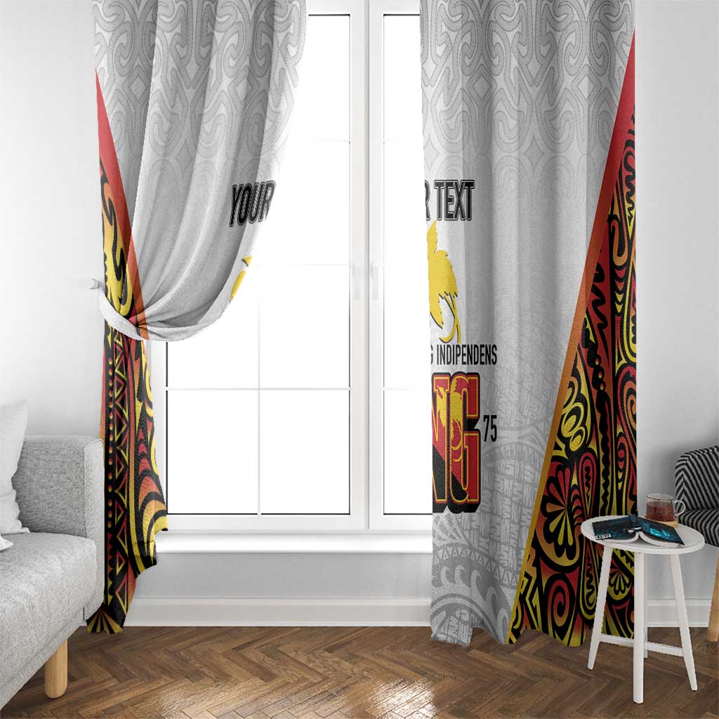 Personalized Papua New Guinea Window Curtain Hapi De bilong Indipendens PNG LT7 - Polynesian Pride
