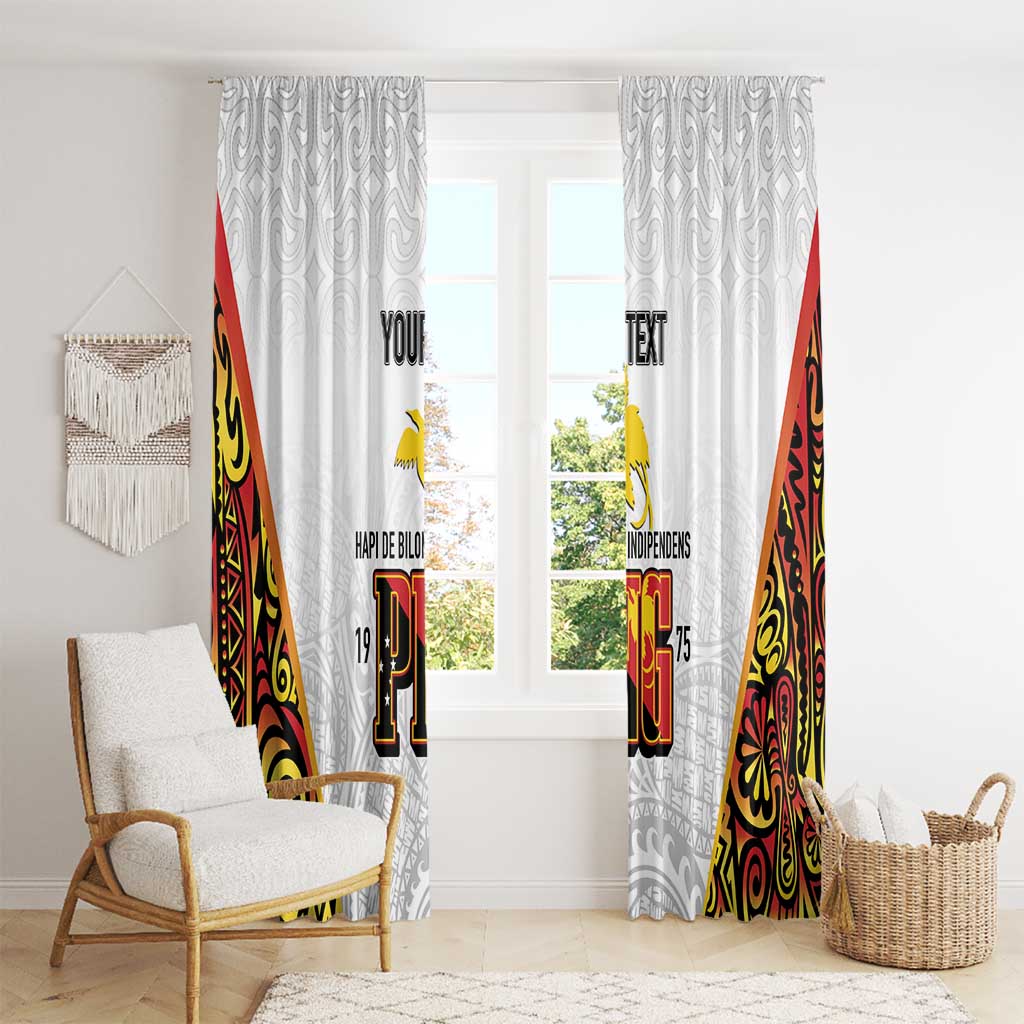 Personalized Papua New Guinea Window Curtain Hapi De bilong Indipendens PNG LT7 - Polynesian Pride