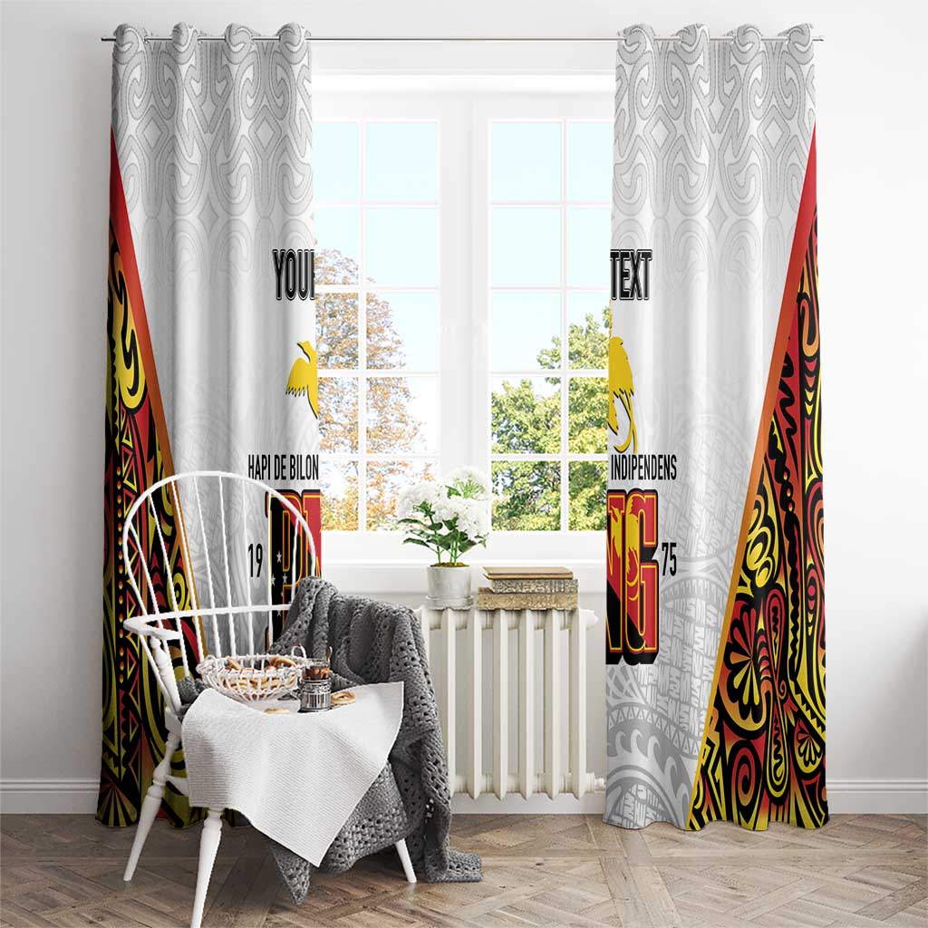 Personalized Papua New Guinea Window Curtain Hapi De bilong Indipendens PNG LT7 - Polynesian Pride