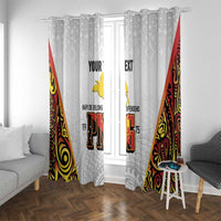 Personalized Papua New Guinea Window Curtain Hapi De bilong Indipendens PNG LT7 With Grommets White - Polynesian Pride