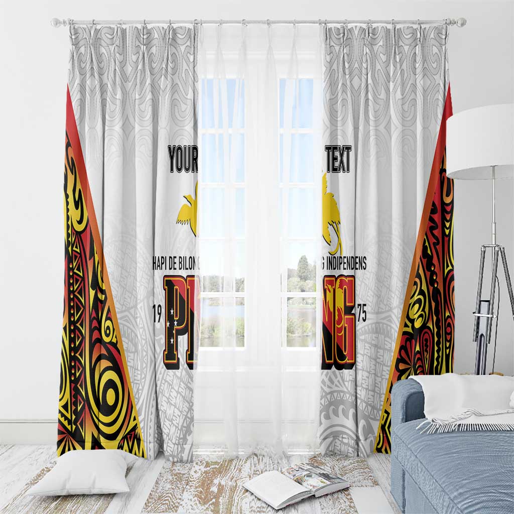 Personalized Papua New Guinea Window Curtain Hapi De bilong Indipendens PNG LT7 - Polynesian Pride