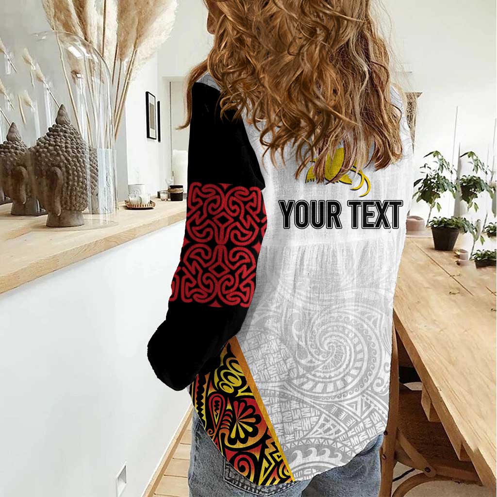 Personalized Papua New Guinea Women Casual Shirt Hapi De bilong Indipendens PNG