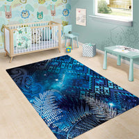 Aotearoa Taniko Matariki Area Rug Cosmic Blue