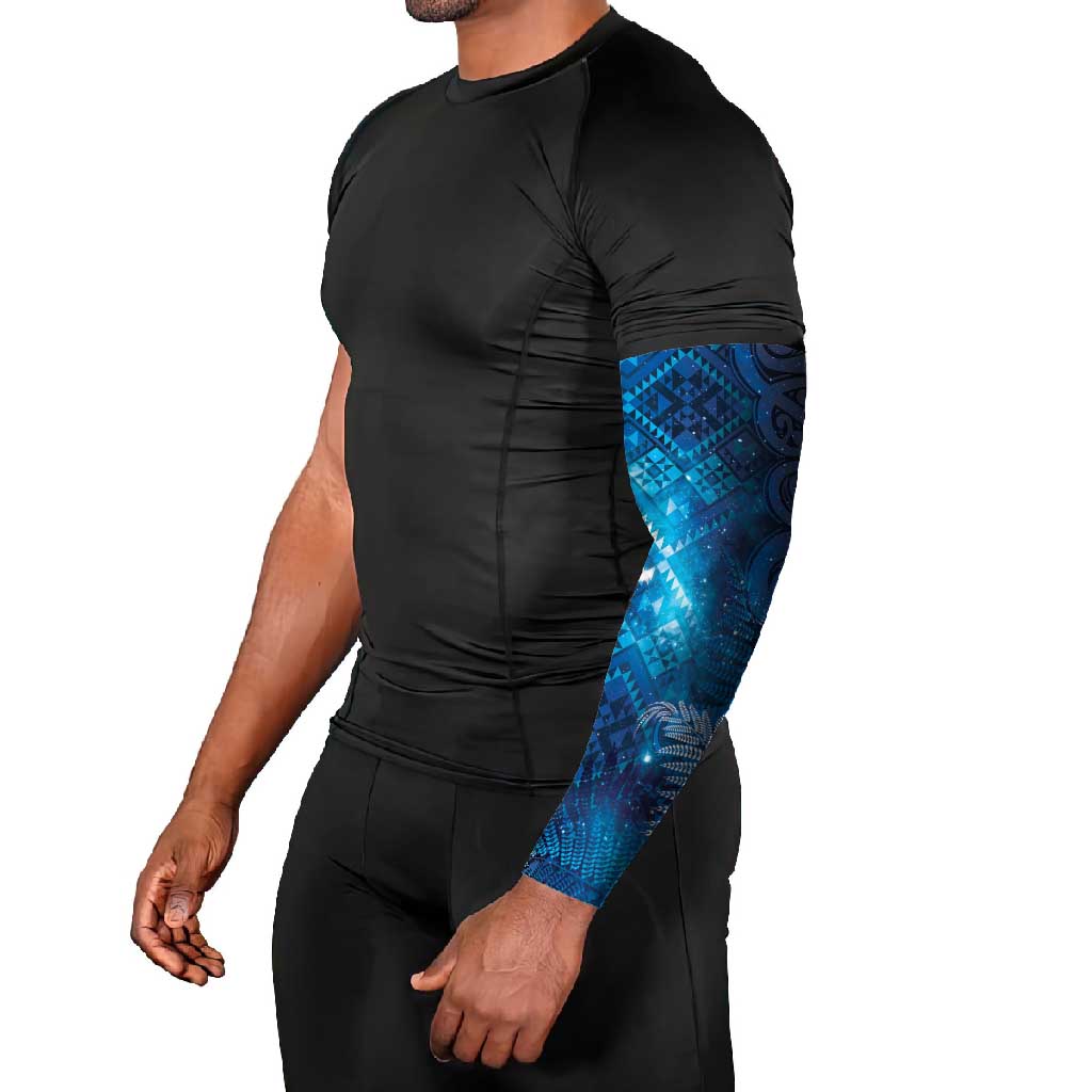 Aotearoa Taniko Matariki Arm Sleeves Cosmic Blue LT7 - Polynesian Pride