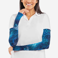 Aotearoa Taniko Matariki Arm Sleeves Cosmic Blue LT7 - Polynesian Pride