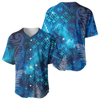 Aotearoa Taniko Matariki Baseball Jersey Cosmic Blue