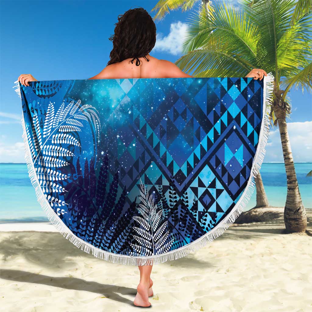 Aotearoa Taniko Matariki Beach Blanket Cosmic Blue LT7 - Polynesian Pride