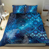 Aotearoa Taniko Matariki Bedding Set Cosmic Blue LT7 - Polynesian Pride