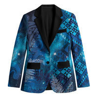 Aotearoa Taniko Matariki Blazer Cosmic Blue LT7 Unisex Blue - Polynesian Pride