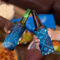 Aotearoa Taniko Matariki 4 in 1 Can Cooler Tumbler Cosmic Blue LT7 - Polynesian Pride