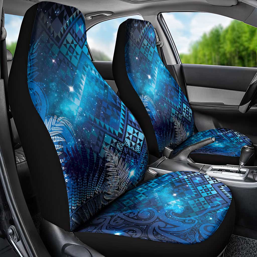 Aotearoa Taniko Matariki Car Seat Cover Cosmic Blue LT7 - Polynesian Pride