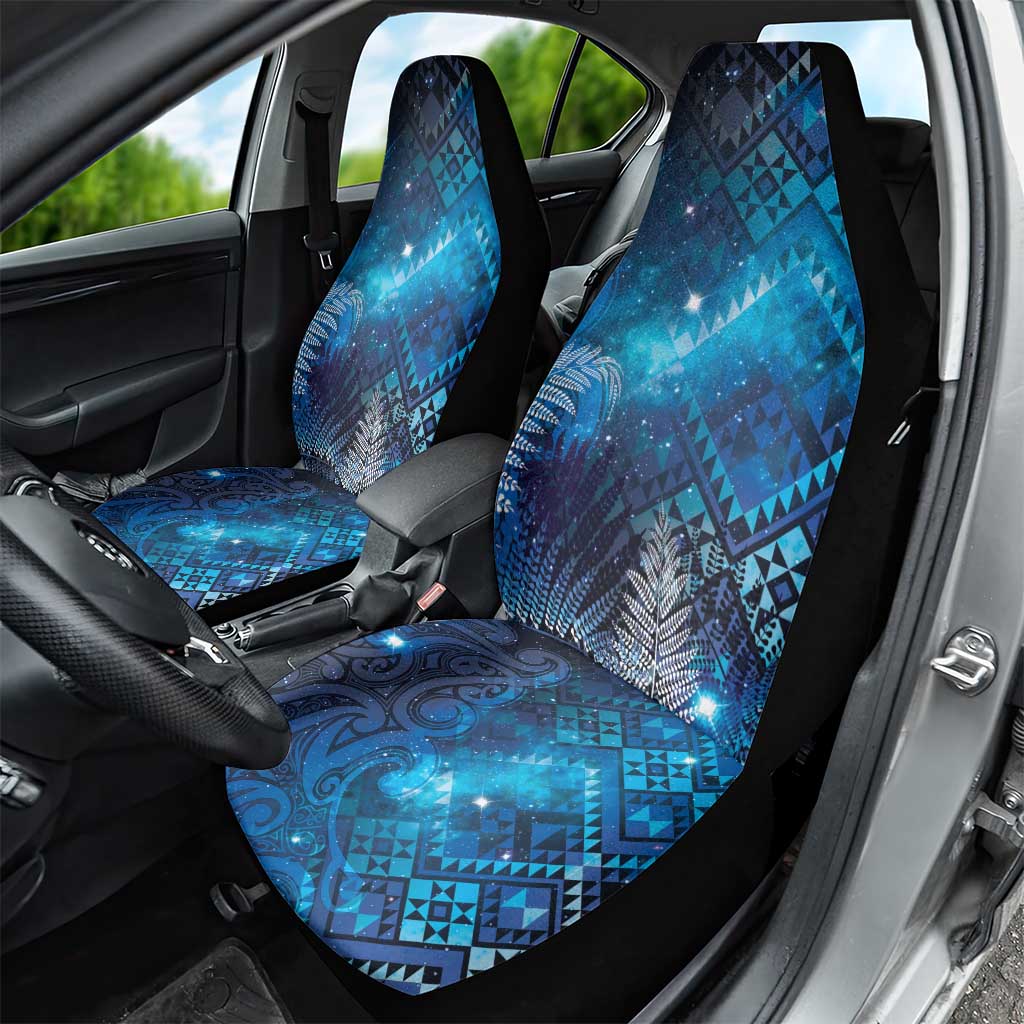 Aotearoa Taniko Matariki Car Seat Cover Cosmic Blue LT7 - Polynesian Pride