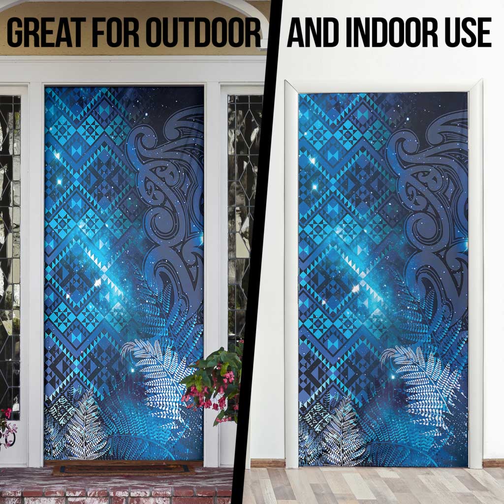 Aotearoa Taniko Matariki Door Cover Cosmic Blue LT7 - Polynesian Pride