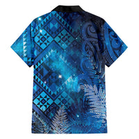 Aotearoa Taniko Matariki Family Matching Long Sleeve Bodycon Dress and Hawaiian Shirt Cosmic Blue