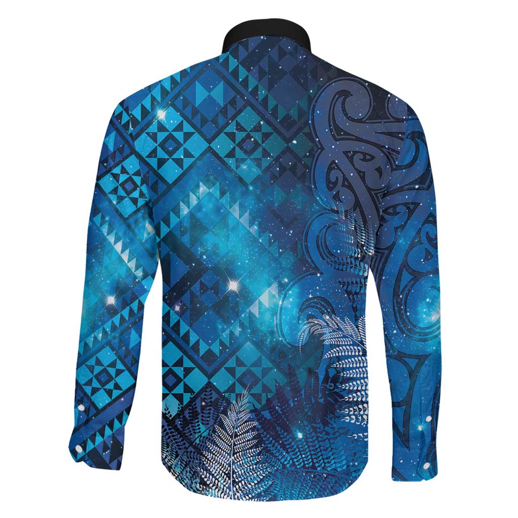 Aotearoa Taniko Matariki Family Matching Puletasi and Hawaiian Shirt Cosmic Blue