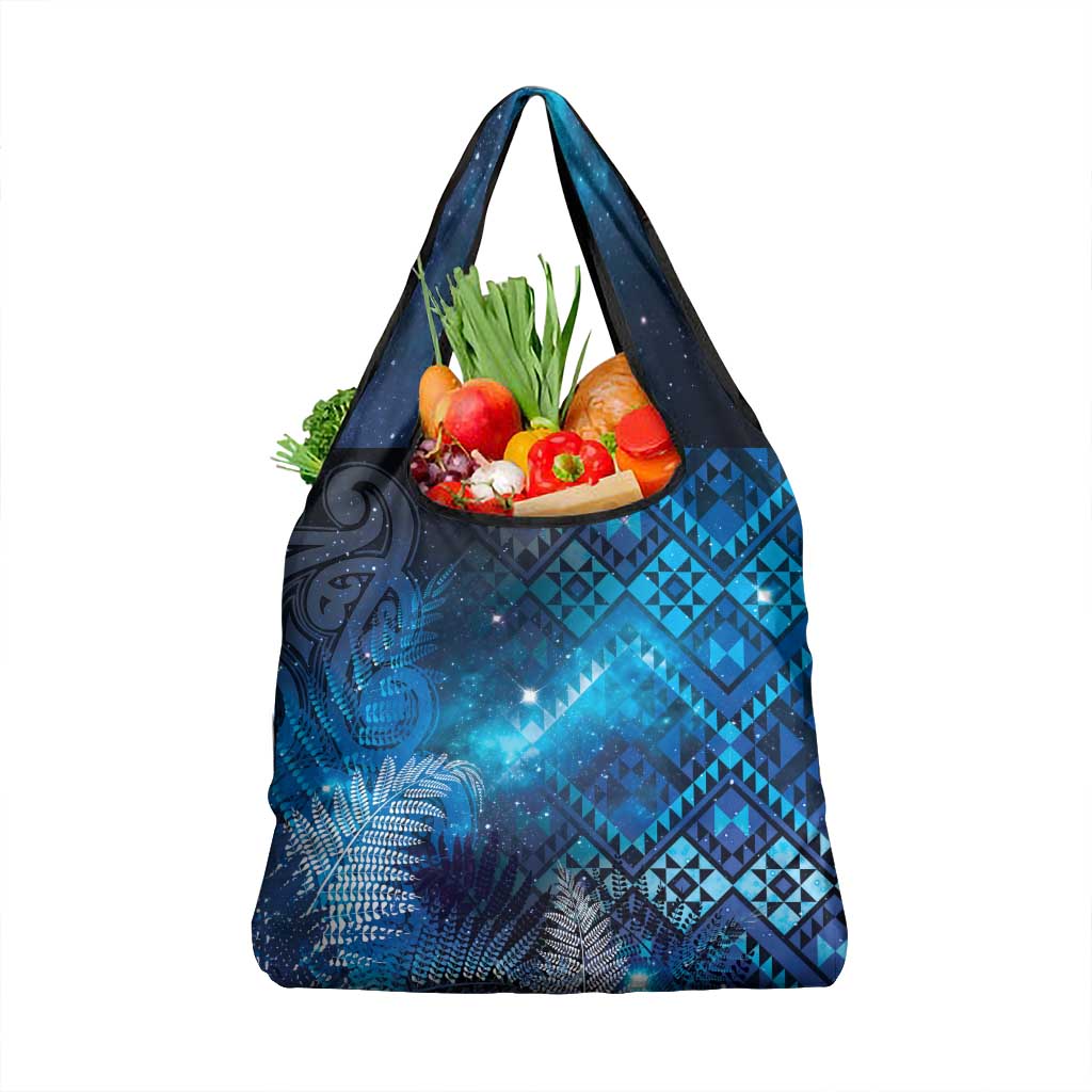 Aotearoa Taniko Matariki Grocery Bag Cosmic Blue