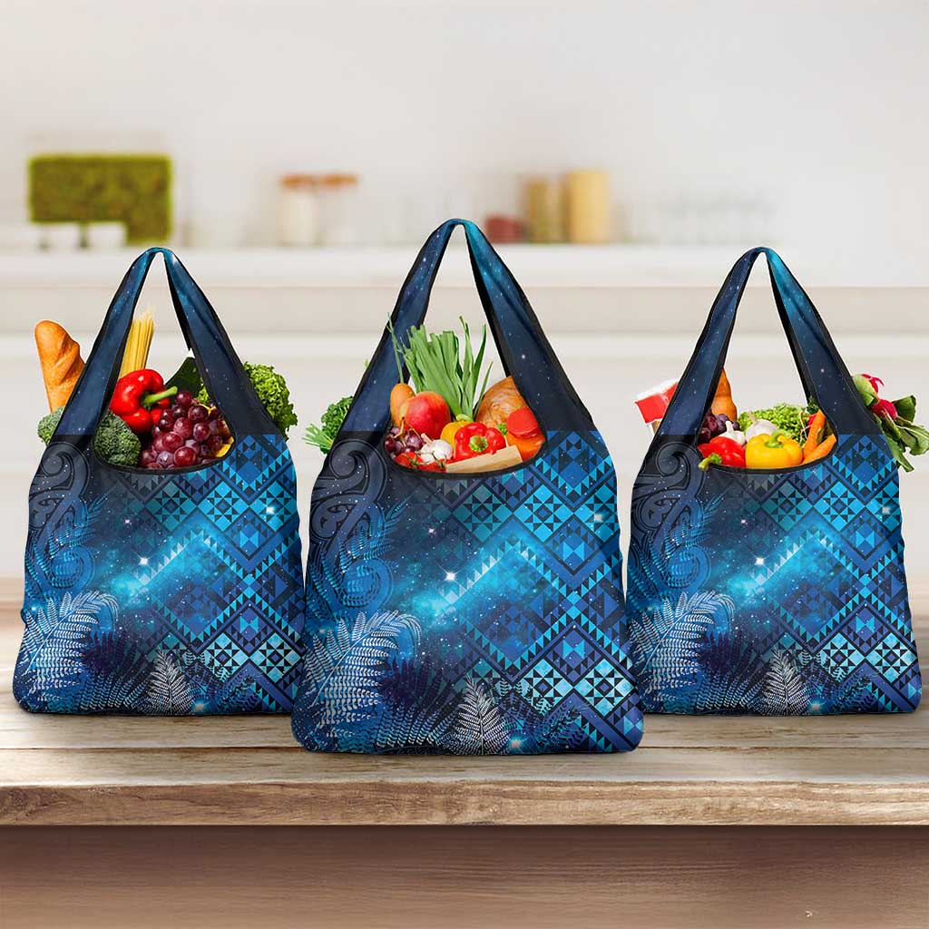 Aotearoa Taniko Matariki Grocery Bag Cosmic Blue