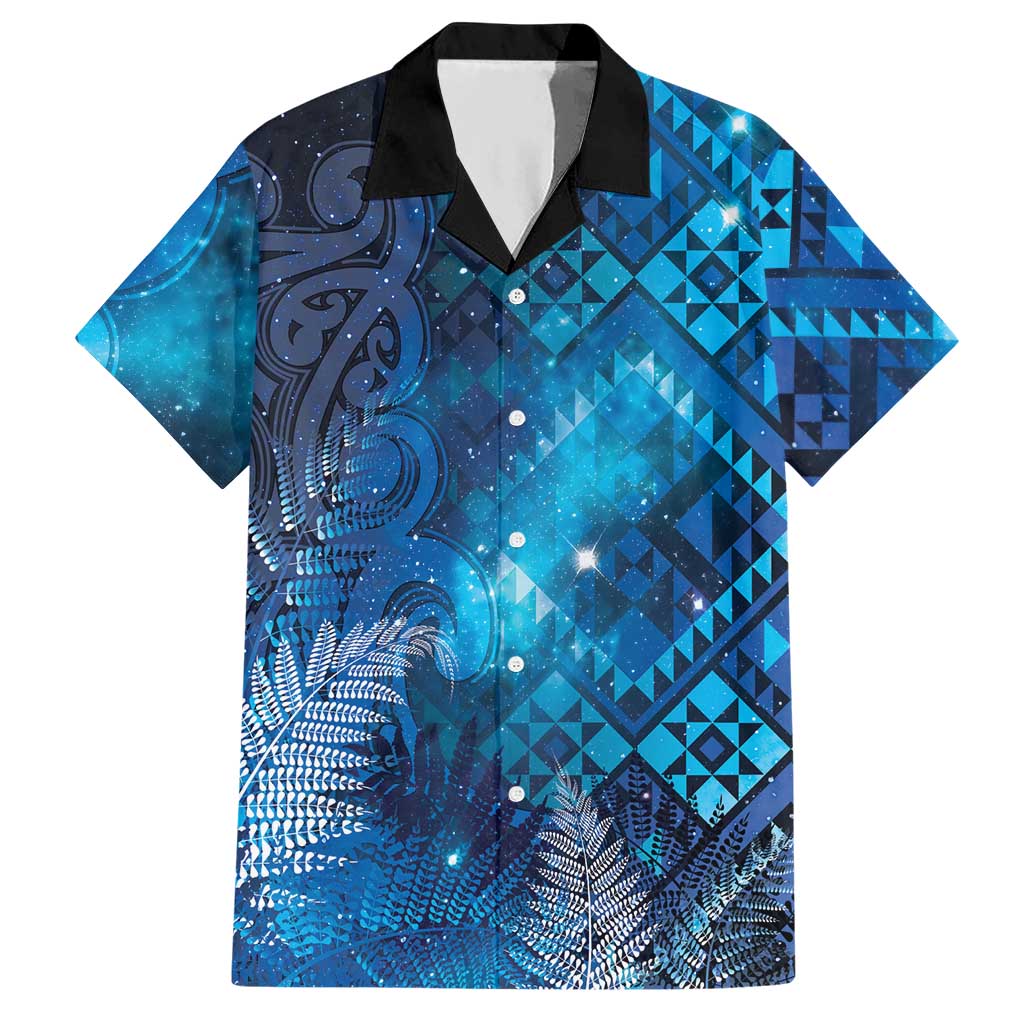 Aotearoa Taniko Matariki Hawaiian Shirt Cosmic Blue LT7 Blue - Polynesian Pride