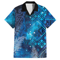 Aotearoa Taniko Matariki Hawaiian Shirt Cosmic Blue LT7 Blue - Polynesian Pride