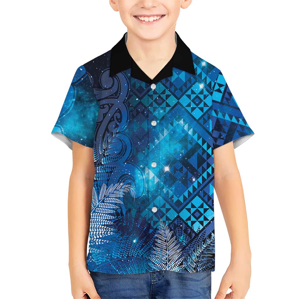 Aotearoa Taniko Matariki Hawaiian Shirt Cosmic Blue LT7 - Polynesian Pride