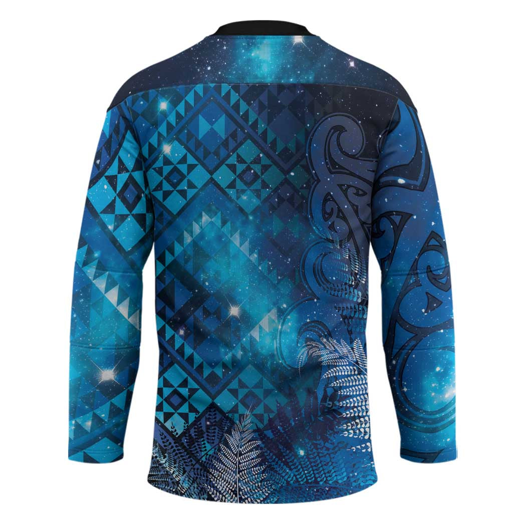 Aotearoa Taniko Matariki Hockey Jersey Cosmic Blue LT7 - Polynesian Pride