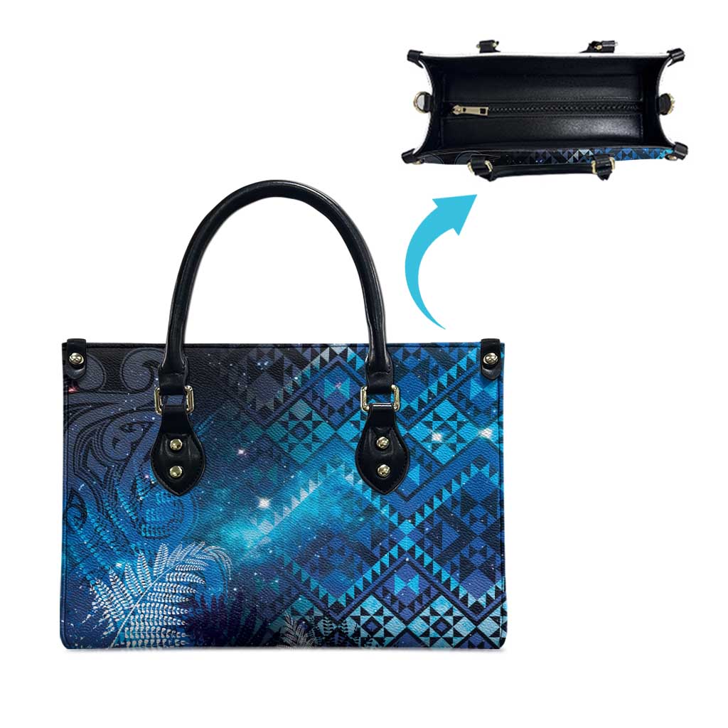 Aotearoa Taniko Matariki Leather Bag Cosmic Blue