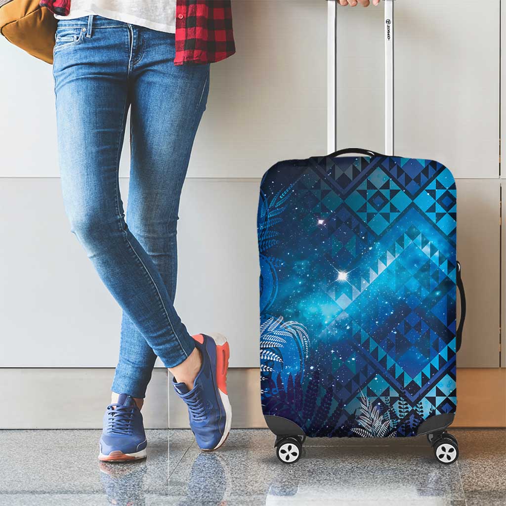 Aotearoa Taniko Matariki Luggage Cover Cosmic Blue LT7 - Polynesian Pride