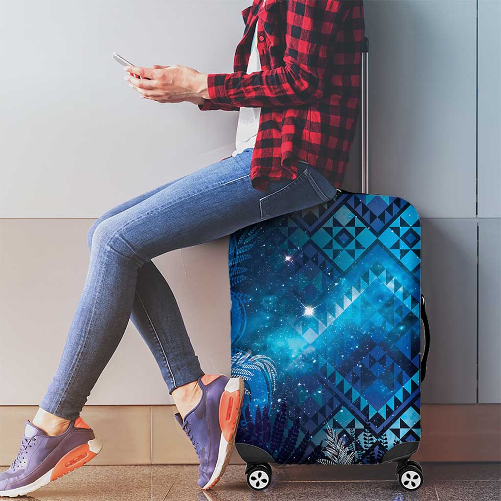 Aotearoa Taniko Matariki Luggage Cover Cosmic Blue LT7 - Polynesian Pride